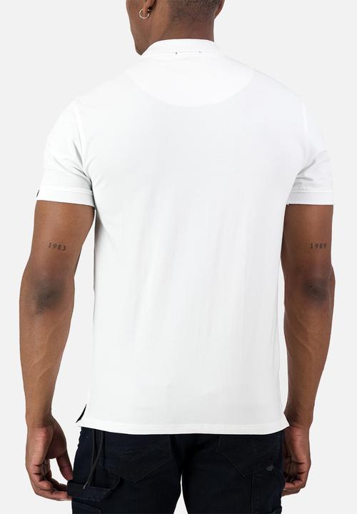 S.P.C.C - Recon Escalade Golfer Slimline Fit Fashion Polos - Optical White