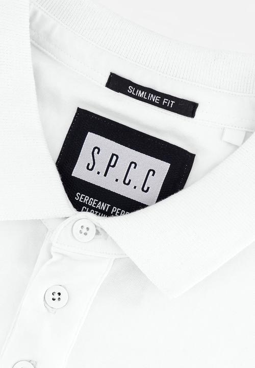 S.P.C.C - Recon Escalade Golfer Slimline Fit Fashion Polos - Optical White