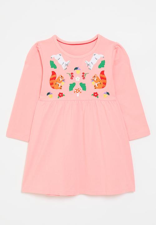 Pop Candy - Applique and embroidered graphic bodice dress - pink