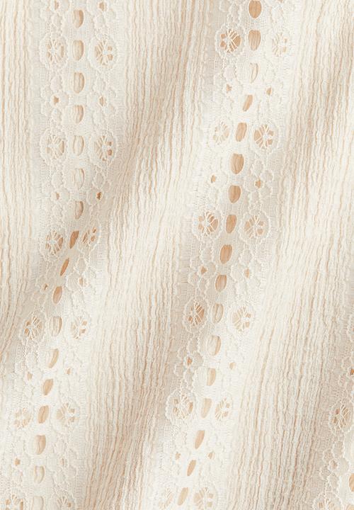 H&M - Lace jersey trousers - beige