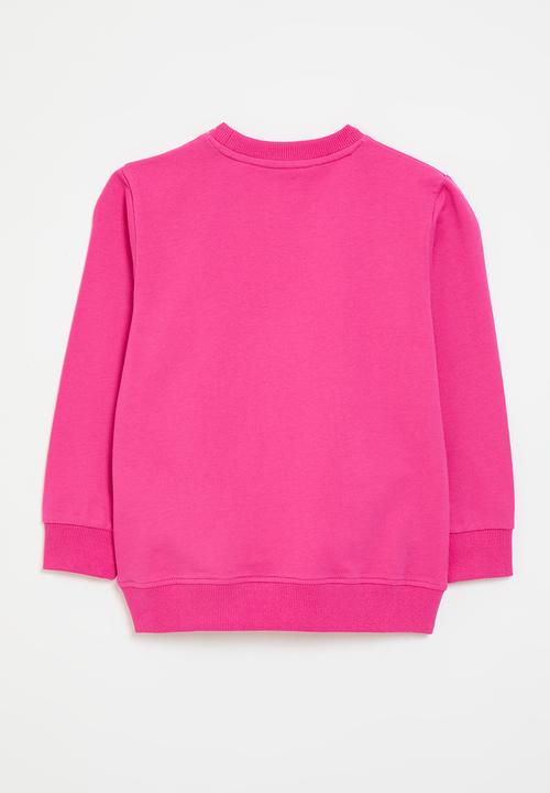 Pop Candy - Appliqued placement printer sweatshirt - fuschia pink