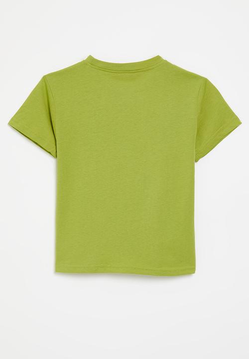 Pop Candy - Sad face placement tee - pear green