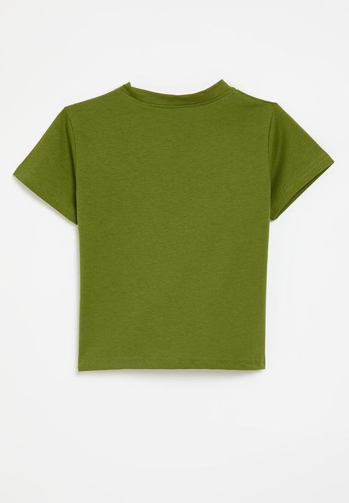 Pop Candy - Tee with placement print - fern green/tin robot