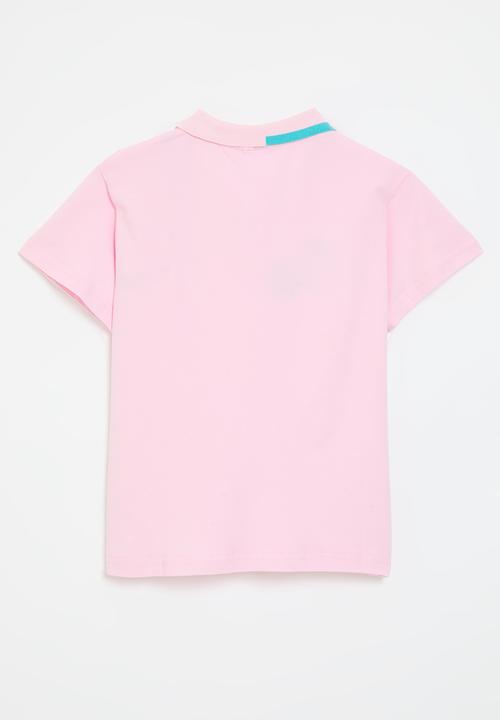 Pop Candy - Golfer shirt with assymetrical features - pink/multi