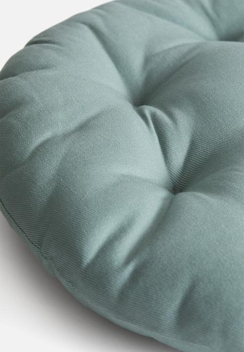 H&M - Round twill seat cushion - dusty turquoise