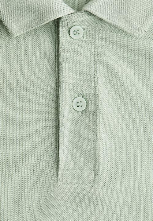H&M - Cotton piqué polo shirt - light green