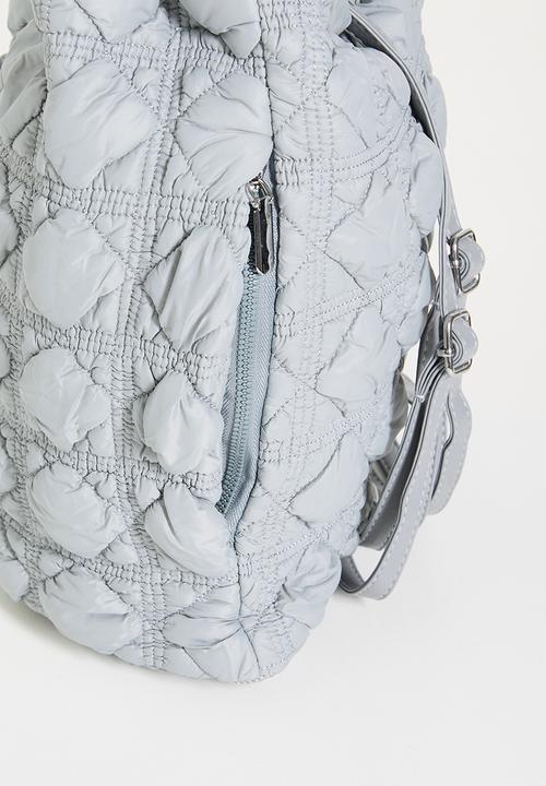 Pop Candy - Textured quilting shopper-style backpack - grey