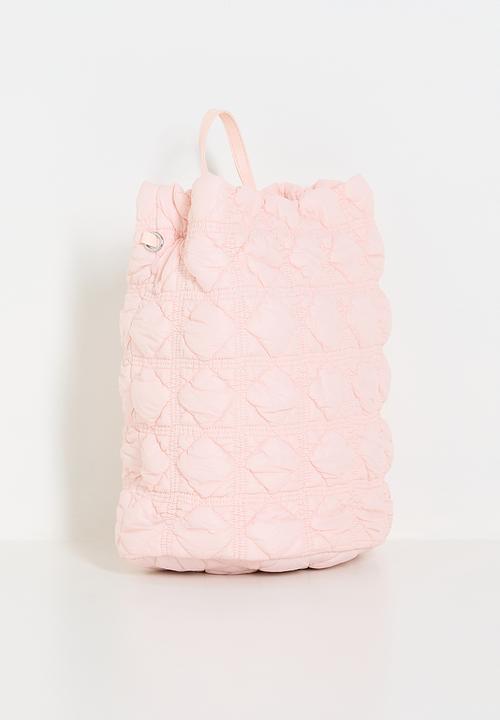 Pop Candy - Textured quilting shopper-style backpack - pink
