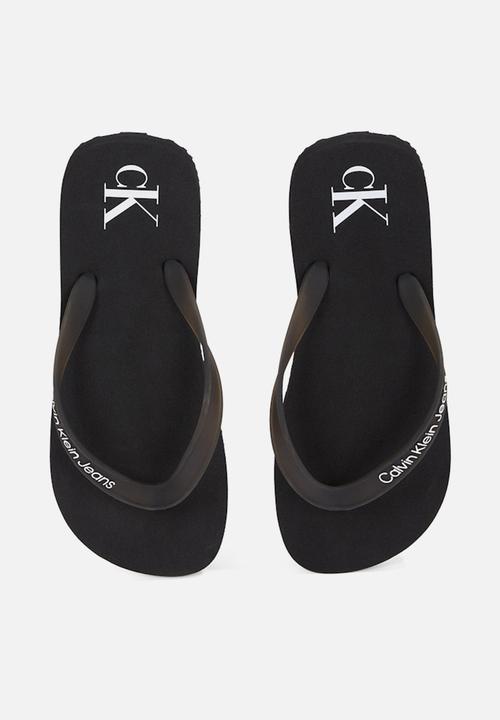 Calvin Klein - Beach sandal transparent tpu - black/bright white