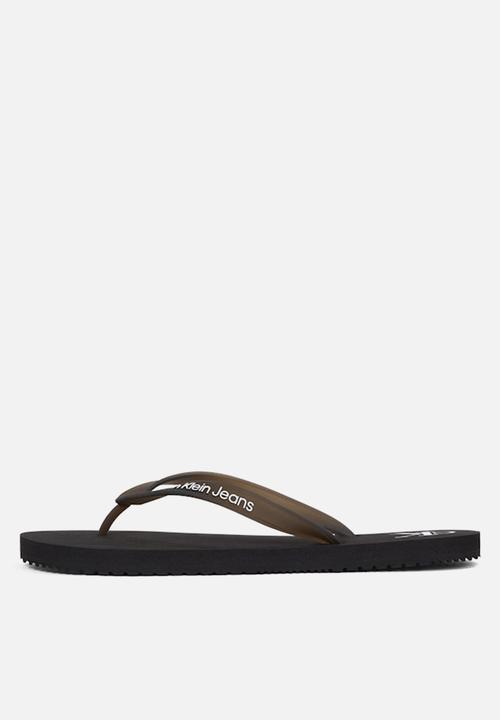 Calvin Klein - Beach sandal transparent tpu - black/bright white