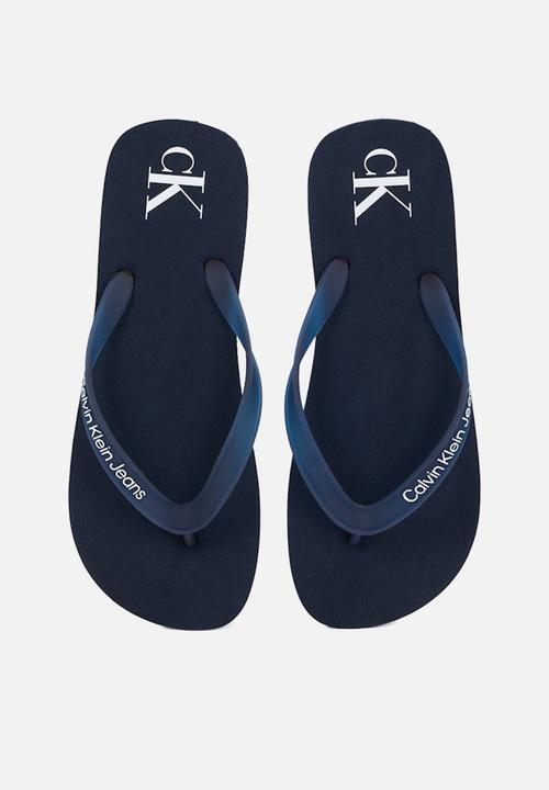 Calvin Klein - Beach sandal transparent tpu - calvin navy/bright white