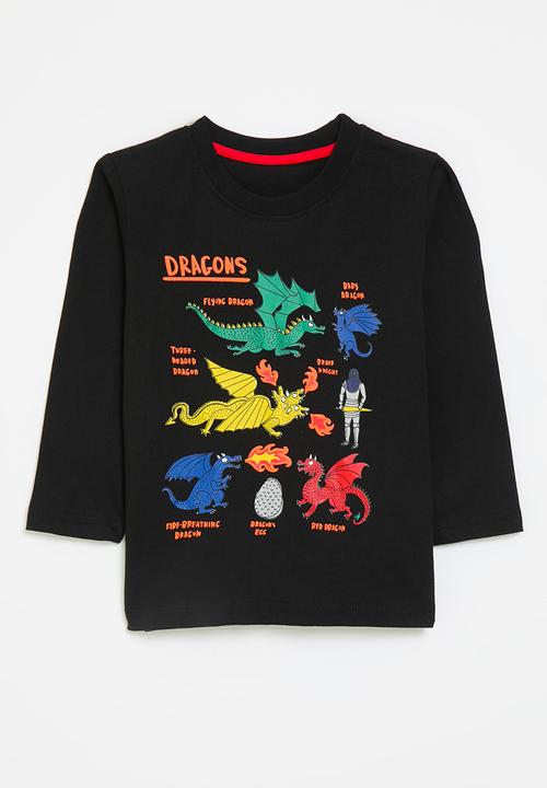 Pop Candy - Dragons graphic print tee - black
