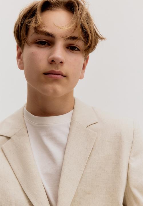 H&M - Linen-blend jacket - light beige