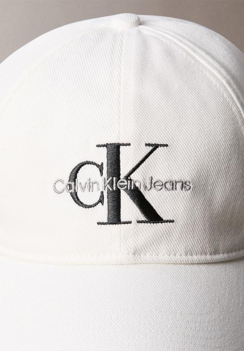 Calvin Klein - Mono Logo Embro Cap - Bright White