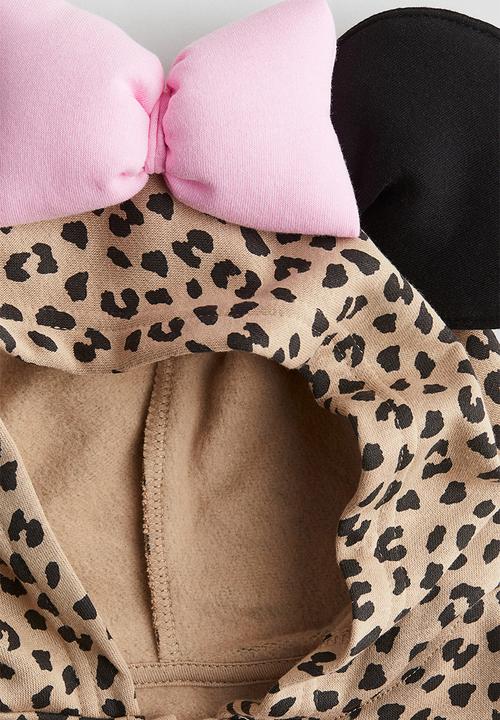 H&M - Printed zip-through hoodie - beige minnie mouse