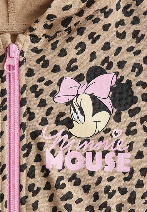 H&M - Printed zip-through hoodie - beige minnie mouse