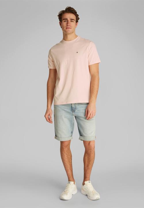 Calvin Klein - Ss Smooth Cttn Solid Crewnk Tee - Silver Peony