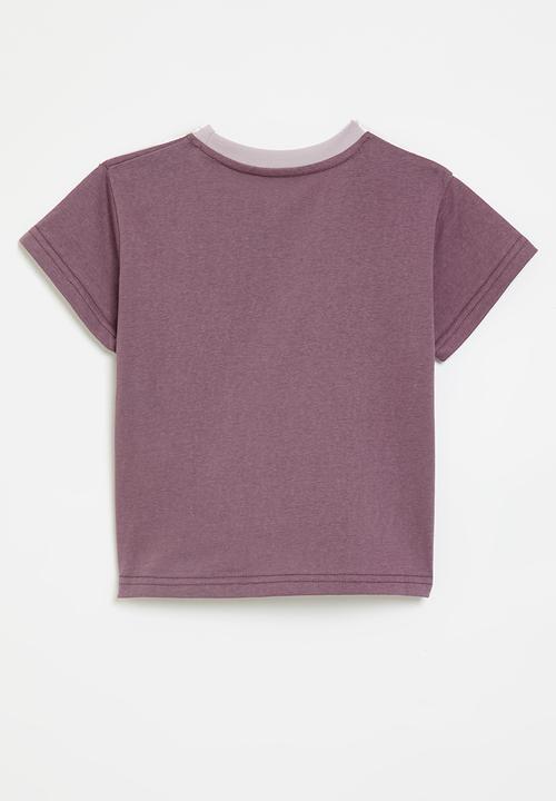 Pop Candy - Elephant placement tee with 3D ear - mauve/pink