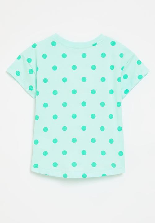 Pop Candy - Soda cup placement print tee - aquamarine/multi