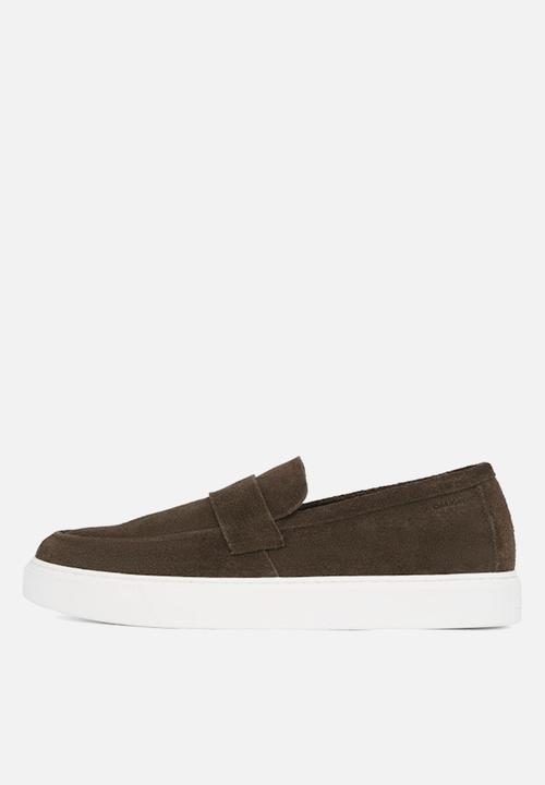Calvin Klein - MOCCASIN SUE UNLINED- Rocky Brown