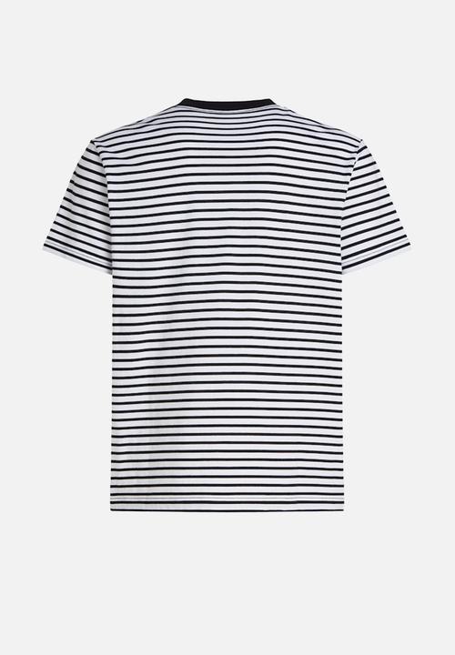 Calvin Klein - Heavy Regular Tee - Ck Black / Bright White Stripe