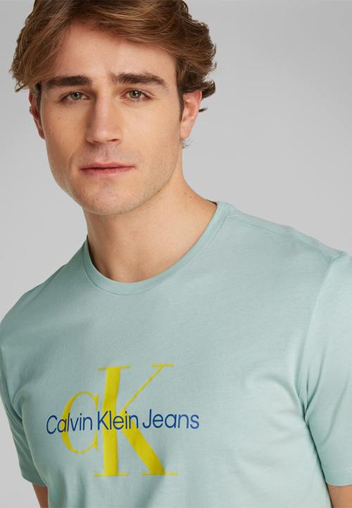 Calvin Klein - Ss Hero Monologo Tee 30S - Harbor Gray