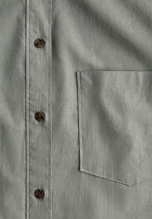 H&M - Oversized linen-blend shirt - dusty green 