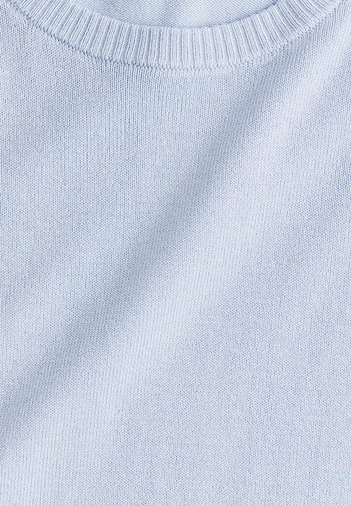 H&M - Fine-knit t-shirt - light blue 