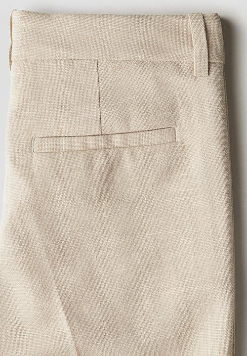 H&M - Linen-blend suit trousers - light beige
