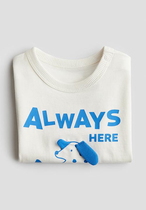 H&M - Printed cotton t-shirt - white always here