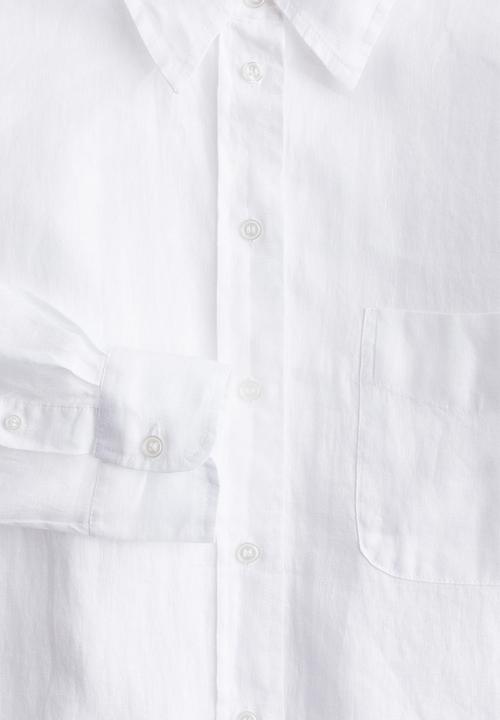 H&M - Oversized linen shirt - white
