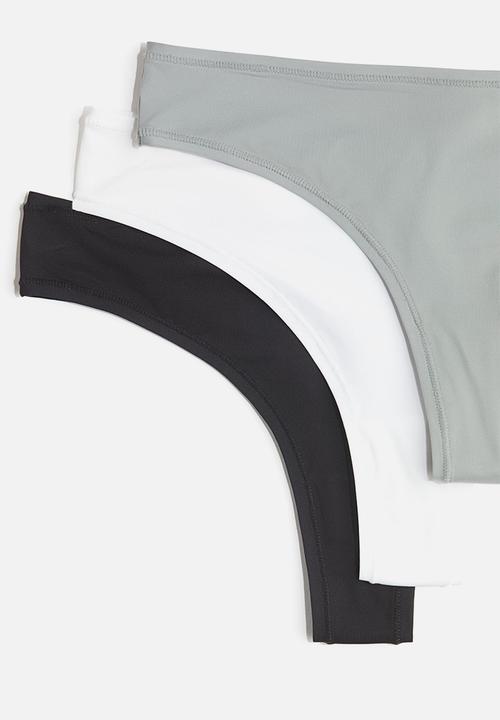 H&M - 3 pack microfibre brazilian briefs - multi