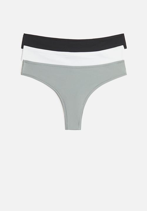 H&M - 3 pack microfibre brazilian briefs - multi
