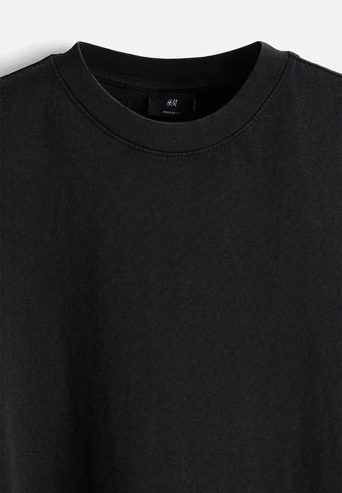 H&M - Regular fit washed vest top - black