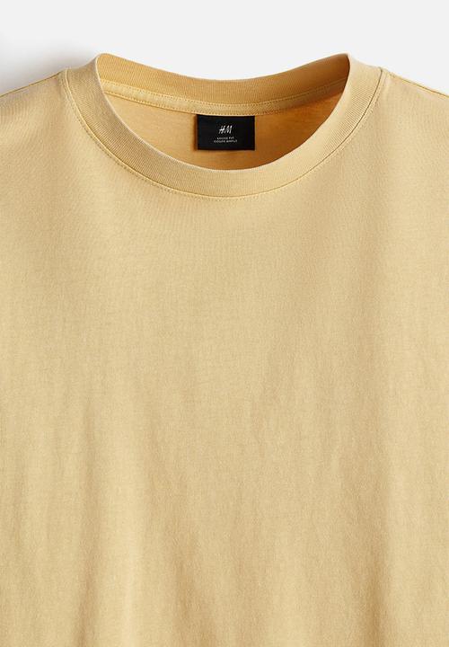 H&M - Loose fit washed t-shirt - yellow
