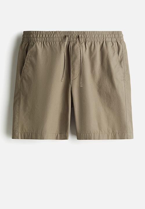 H&M - Regular fit canvas shorts - dark beige