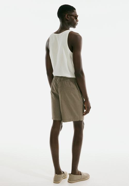 H&M - Regular fit canvas shorts - dark beige