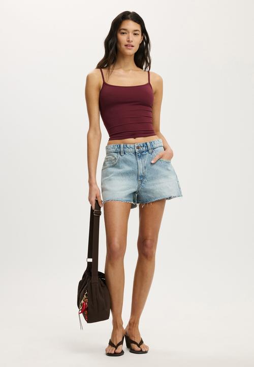 Cotton On - Original cut off denim short - supercut blue