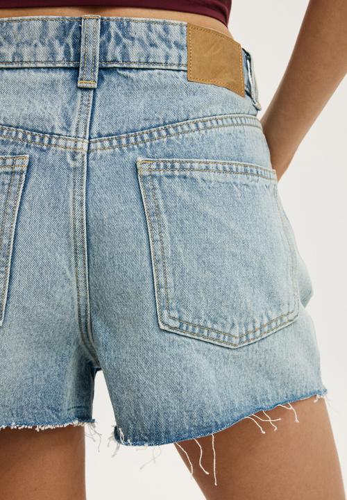 Cotton On - Original cut off denim short - supercut blue