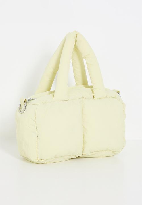 Pop Candy - Mini padded duffel bag with padded detachable strap - pale yellow