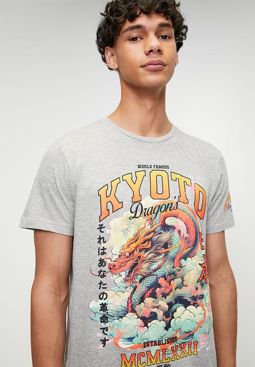 Brave Soul - T-Shirts - Light Grey Marl