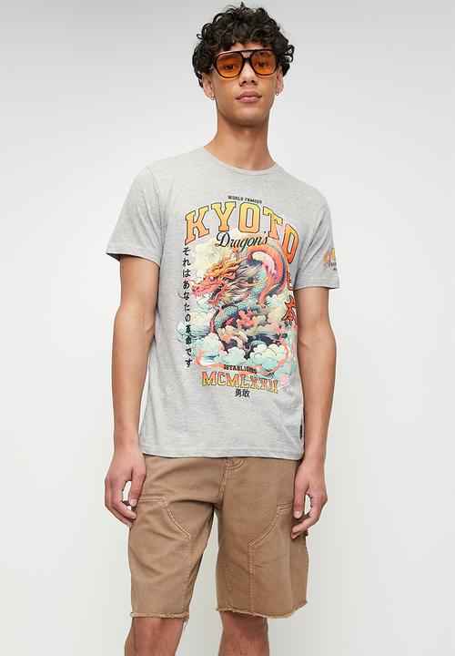 Brave Soul - T-Shirts - Light Grey Marl