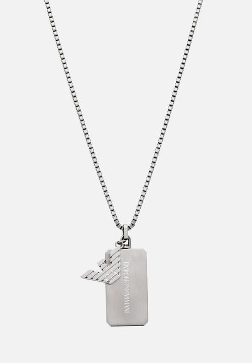 Emporio Armani - Dog Tag Necklace - Silver