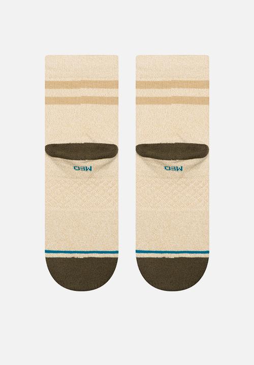Stance Socks - Marled Stripe Quarter - Ivory