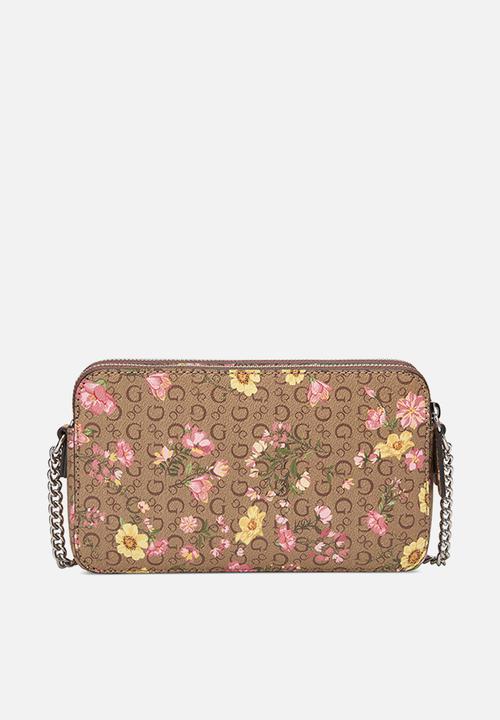 GUESS - Tidewood mini compartmnt crossbody bag - mocha multi
