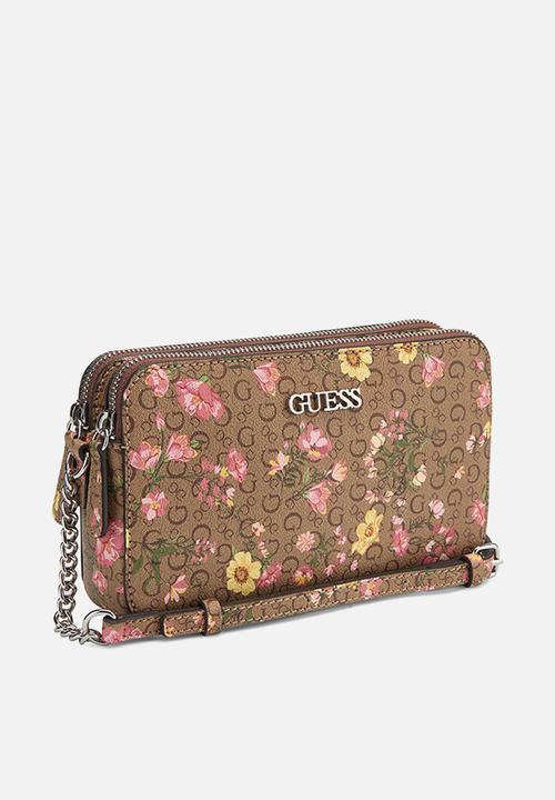 GUESS - Tidewood mini compartmnt crossbody bag - mocha multi
