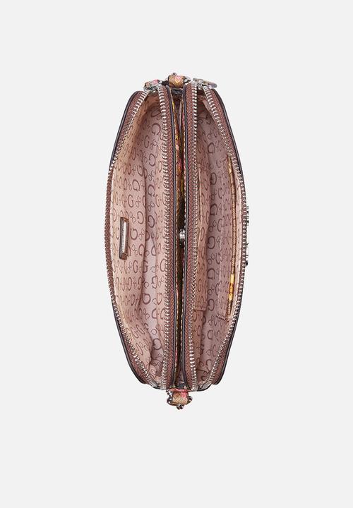 GUESS - Tidewood mini compartmnt crossbody bag - mocha multi