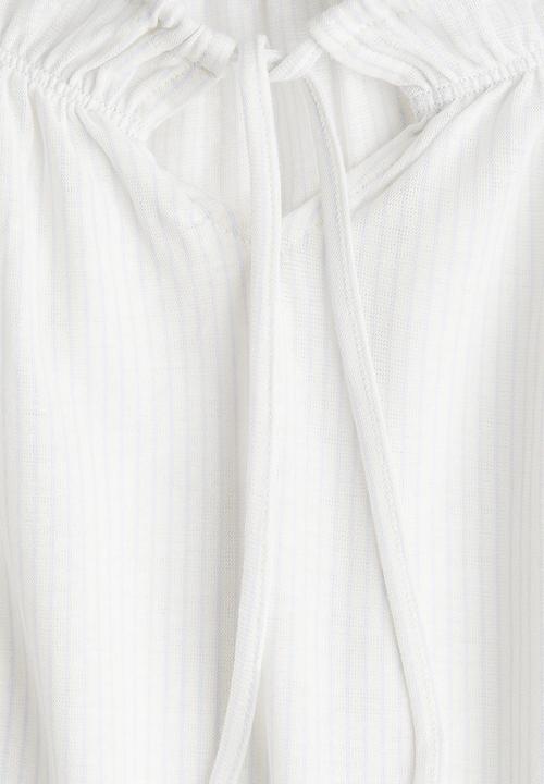 H&M - Gathered jersey top - white striped