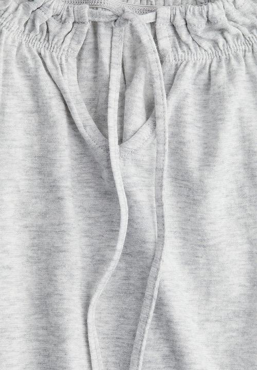 H&M - Gathered jersey top - light grey marl