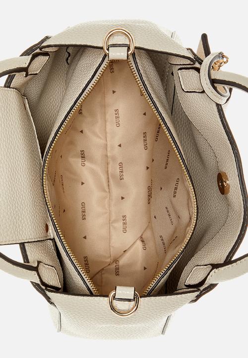 GUESS - Brento sml girlfriend satchel bag - beige